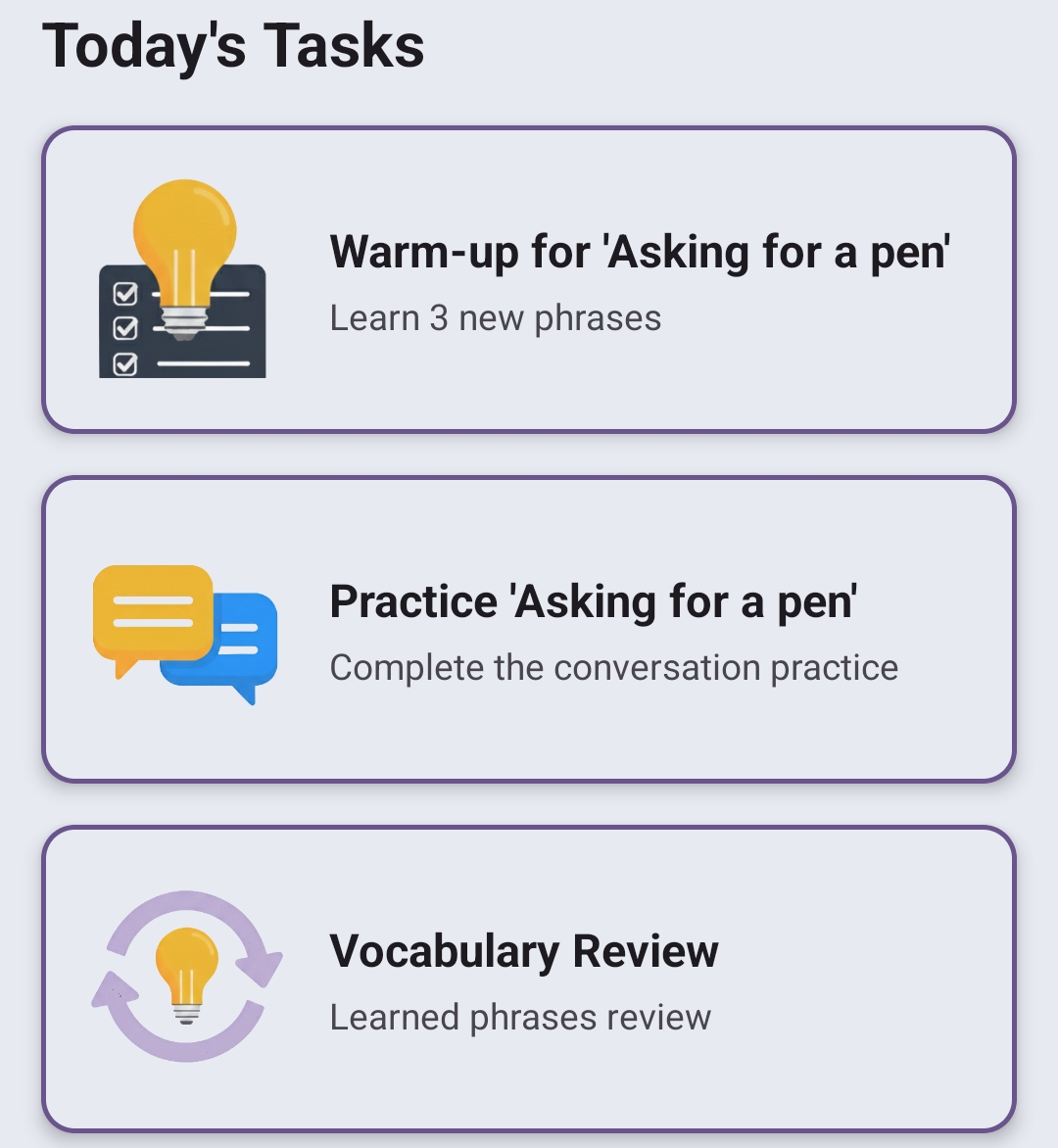 Personalized Daily Plan