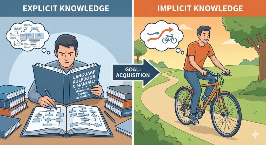 Explicit vs Implicit Knowledge Diagram