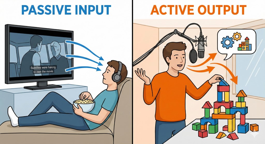 Why Watching Netflix Won't Make You Fluent (According to Science)